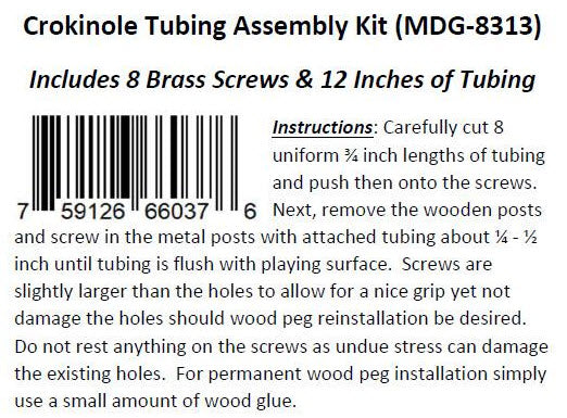 Brass Flat Head 1 1/4" #20 Machine Rubber/Screw Set (8 Screws + 12in Rubber)