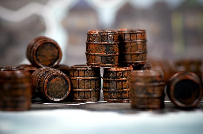 Painted Resin 10-pack Resource Tokens: Barrel