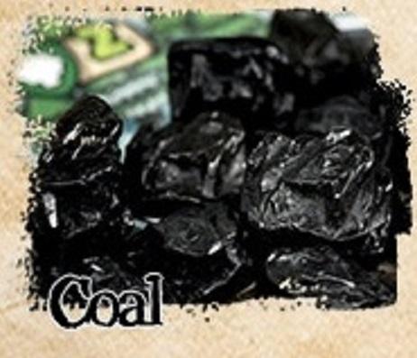 Painted Resin 10-pack Resource Tokens: Coal