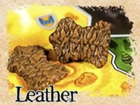 Painted Resin 10-pack Resource Tokens: Leather