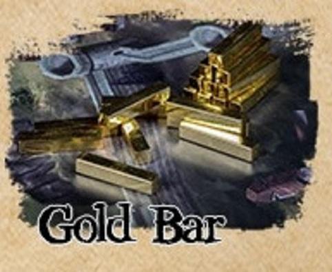 Metal Alloy 10-pack Resource Tokens: Gold bar