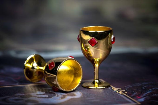 Player Token: Gold Color Chalice In Metal Alloy