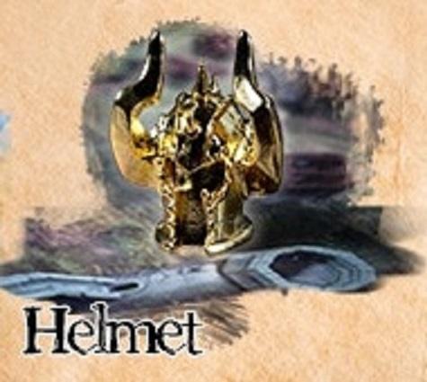 Player Token: Gold Color Helmet In Metal Alloy