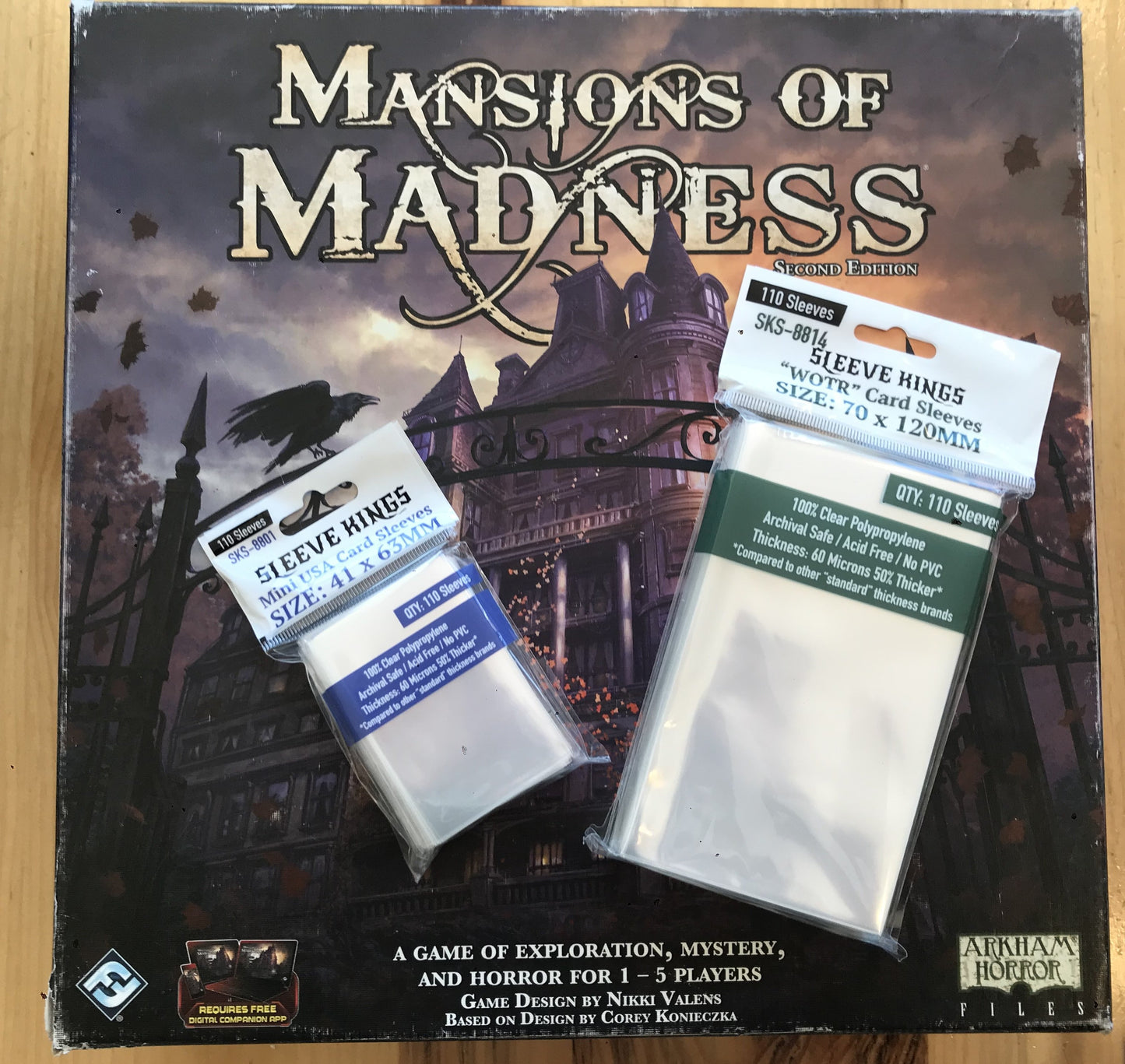 "Mansions of Madness (2nd Edition)" Compatible Sleeve Bundle (8801 X 2 + 8814 X 1)