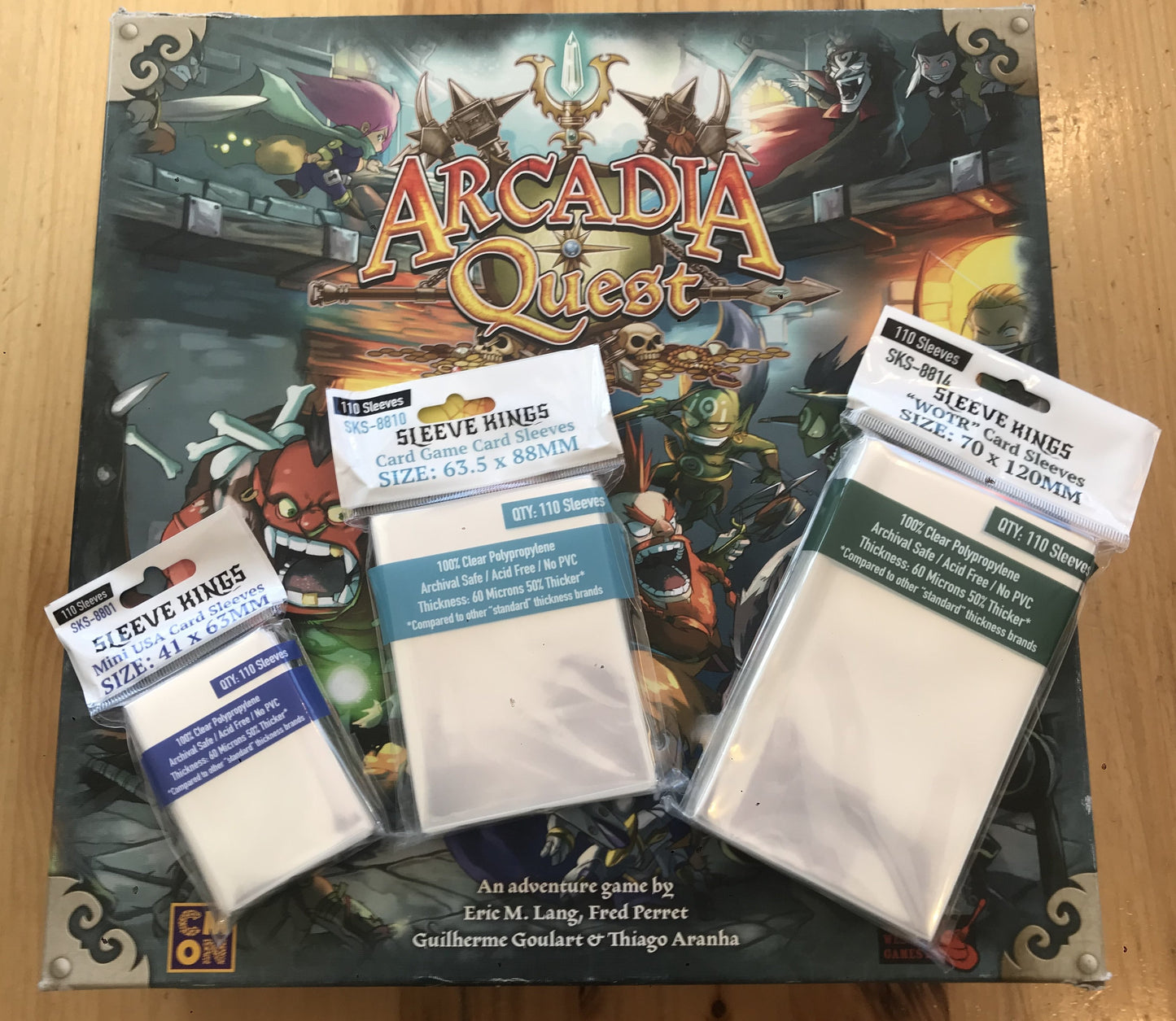 "Arcadia Quest Base Game" Compatible Sleeve Bundle (8810 X 1 + 8801 X 2 + 8814 X 1)