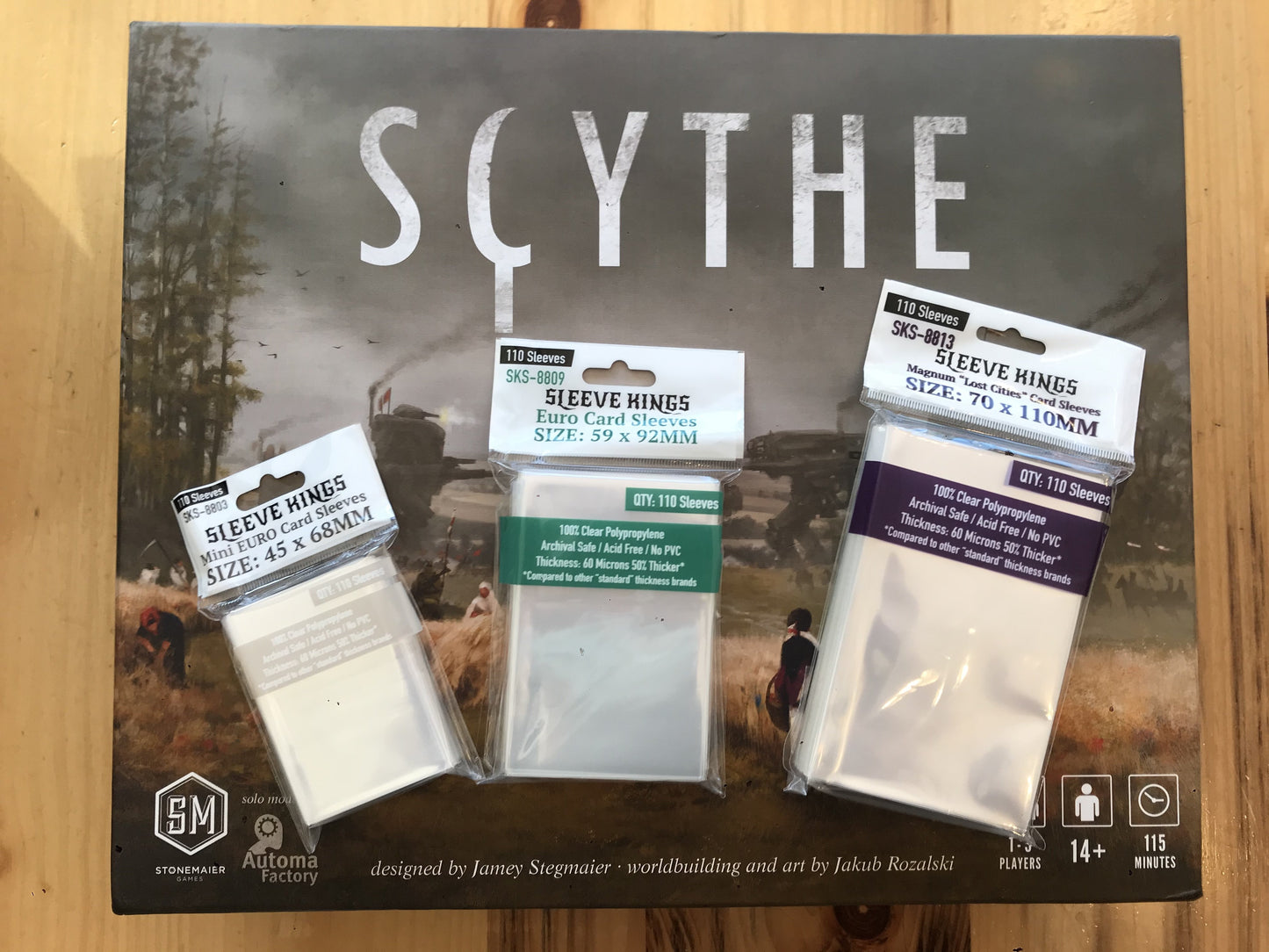 "Scythe"+ Expansions Compatible Sleeve Bundle (8803 X 1 + 8808 X 1 + 8813 X 2)