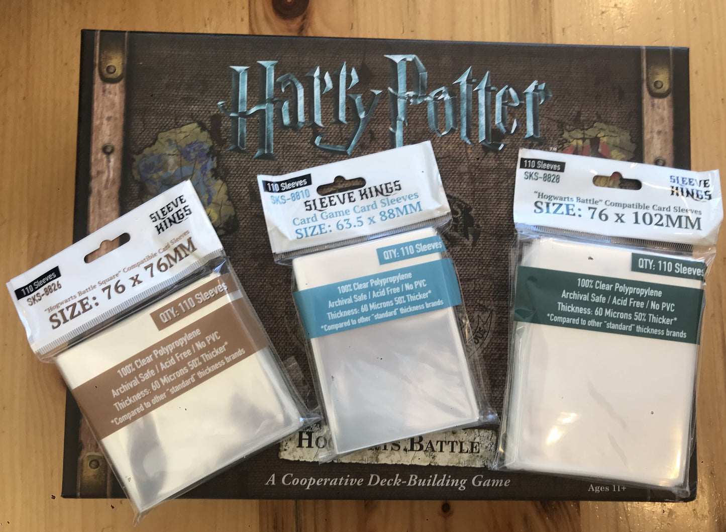 "Harry Potter: Hogwarts Battle + Expansion" Compatible Sleeve Bundle (8810 X 3 + 8826 X 2 + 8828 X 2)