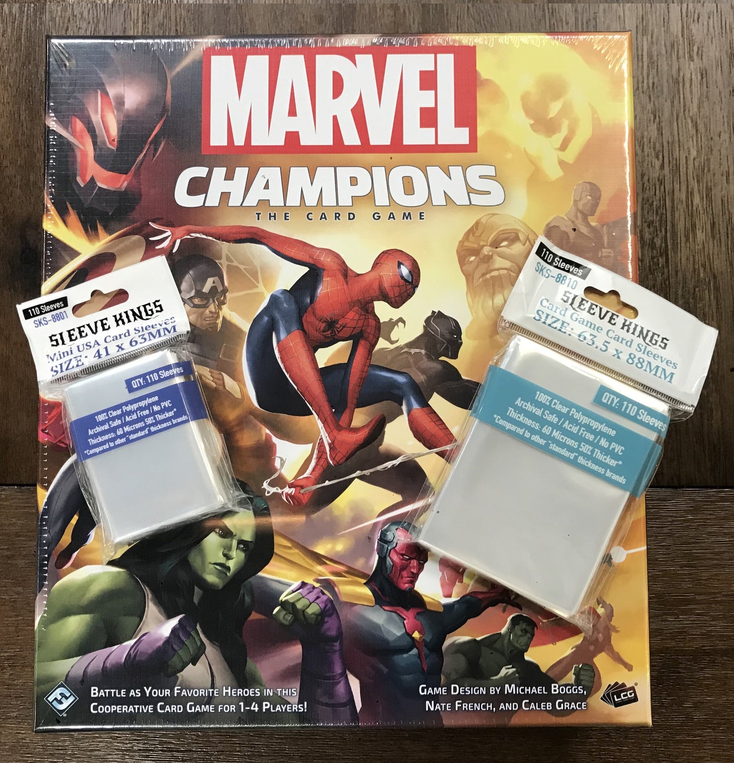 "Marvel Champions: The Card Game Core Set" Compatible Sleeve Bundle (8801 X 1 + 8810 X 4)