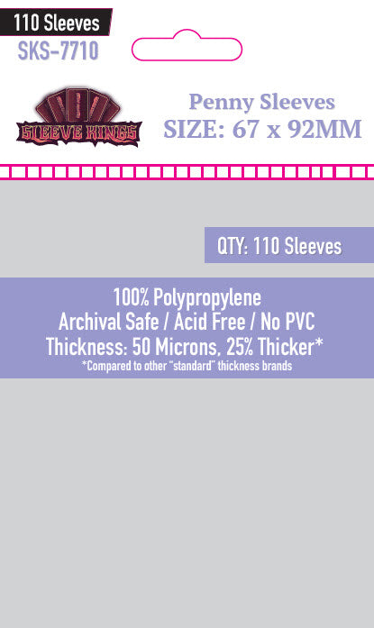 Penny Card Game Card Sleeves (67 X 92) - 110 Pack, 50 Microns SKS-7710 (80% off!