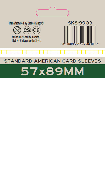 Premium SK Standard American Card Sleeves (57x89mm) -55 Pack, 100 Microns