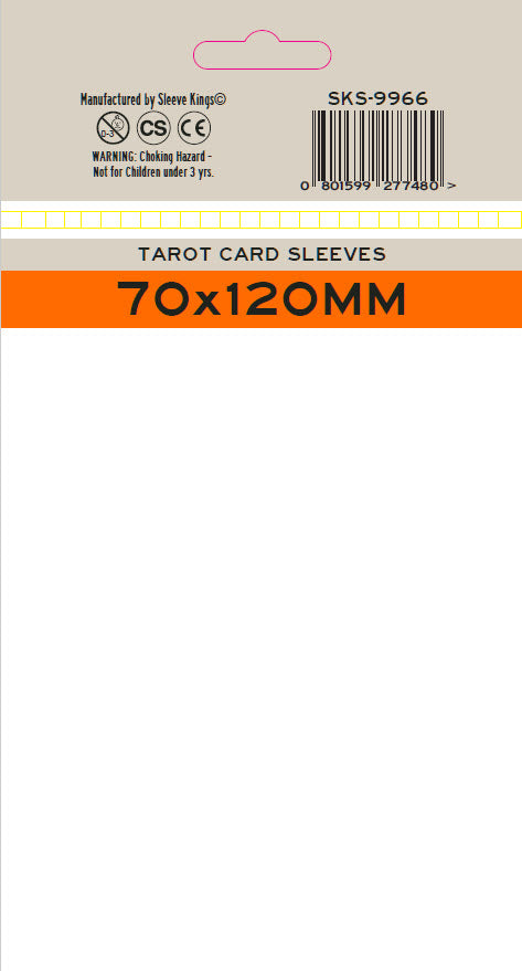 Premium SK Tarot Card Sleeves (70x120mm) -55 Pack, 100 Microns