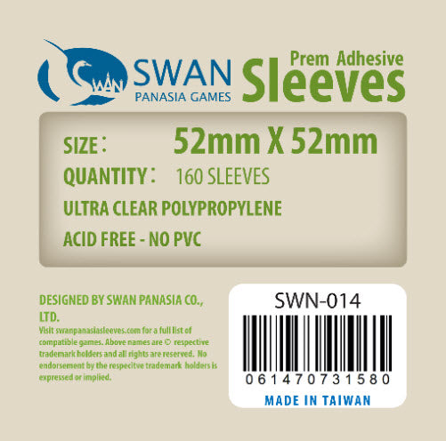 52x52mm -160 pack, Thin sleeves (SWN-014)