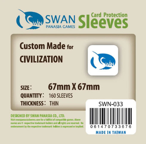 67x67mm -160 pack, Thin Sleeves (SWN-033)