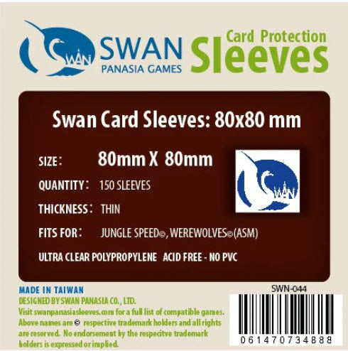 80x80mm -150 pack, Thin Sleeves (SWN-044)