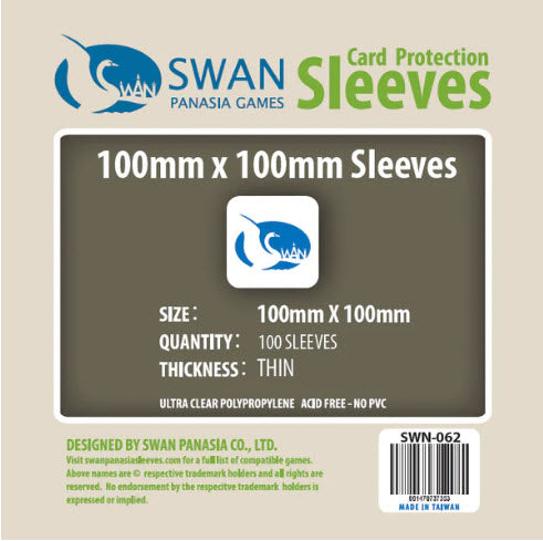 100x100mm -100 Pack, Thin Sleeves (SWN-062)