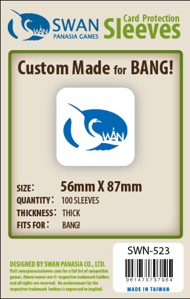 Premium: Swan Card Sleeves (56x87mm) - 100 Pack - Bang (SWN-523)