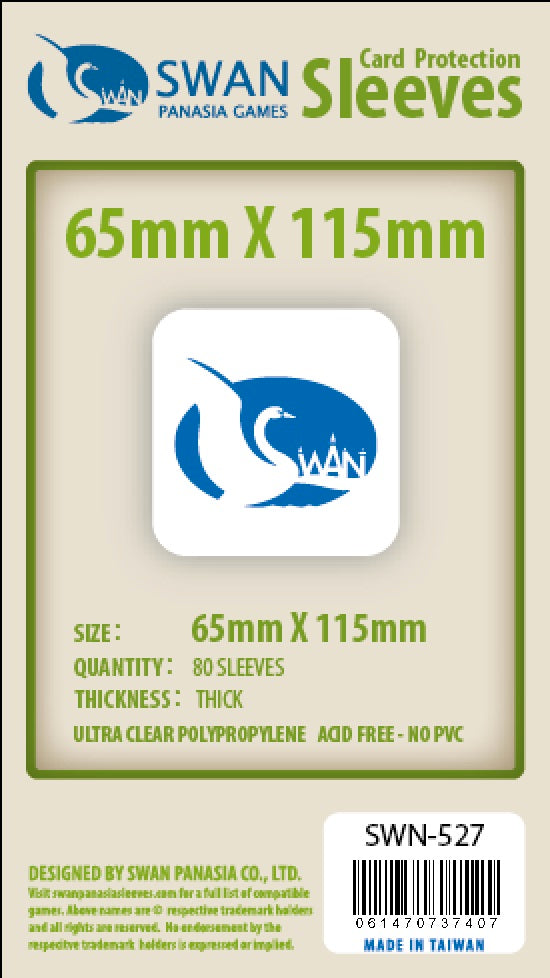 Premium: 65x115 mm Card Sleeves - 80 per pack (SWN-527)