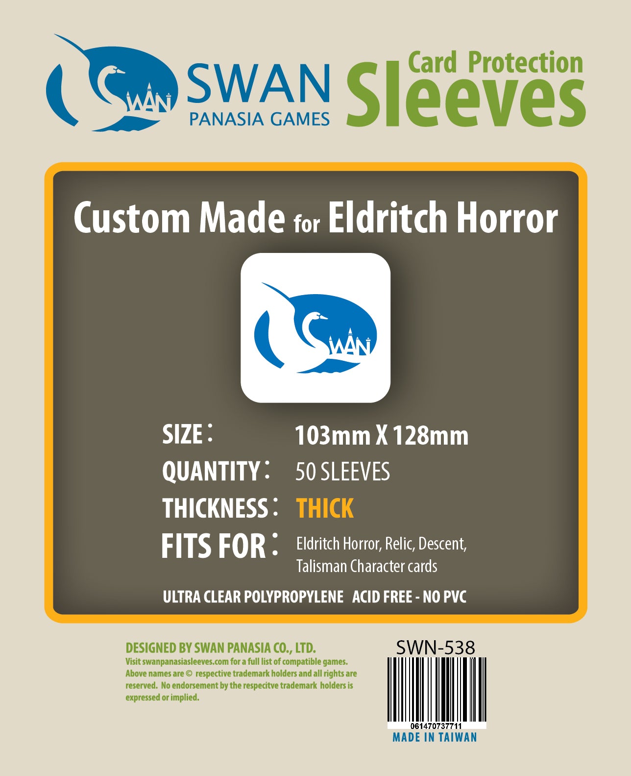 Premium: 103 x 128 mm Card Sleeves- 50 sleeves (SWN-538)