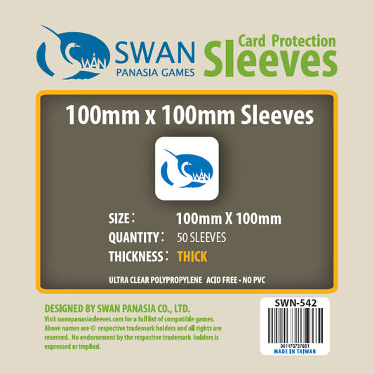 Premium: 100 x 100 Card Sleeves (Etherfields Compatible) - 50 sleeves (SWN-542)