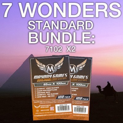 "7 Wonders" Card Sleeve Kit - Standard Protection - Mayday Games - 2