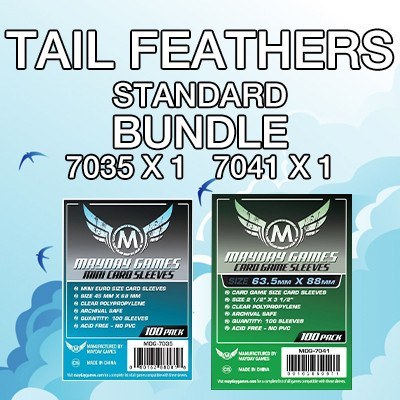 "Tail Feathers" Card Sleeve Kit - Standard Protection - Mayday Games - 2