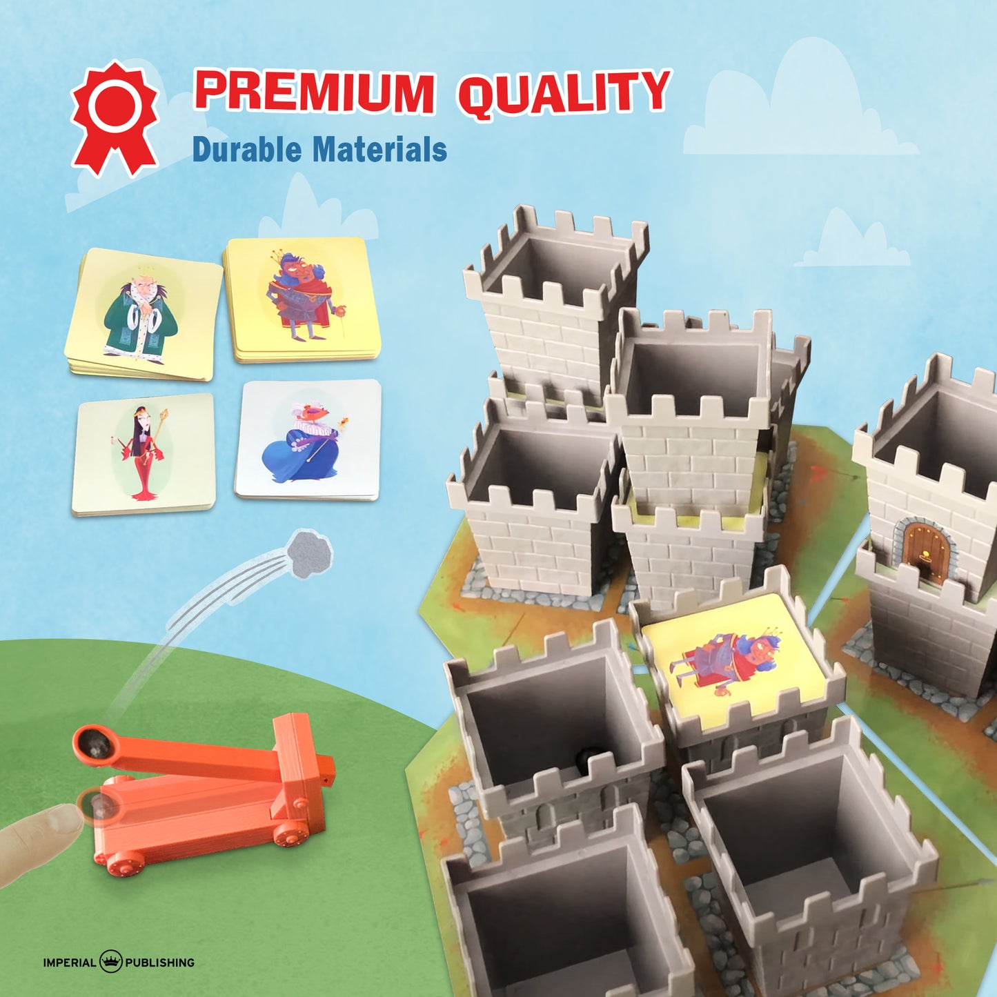 Catapult Castle 1-4 Player Midevil Dexterity Game