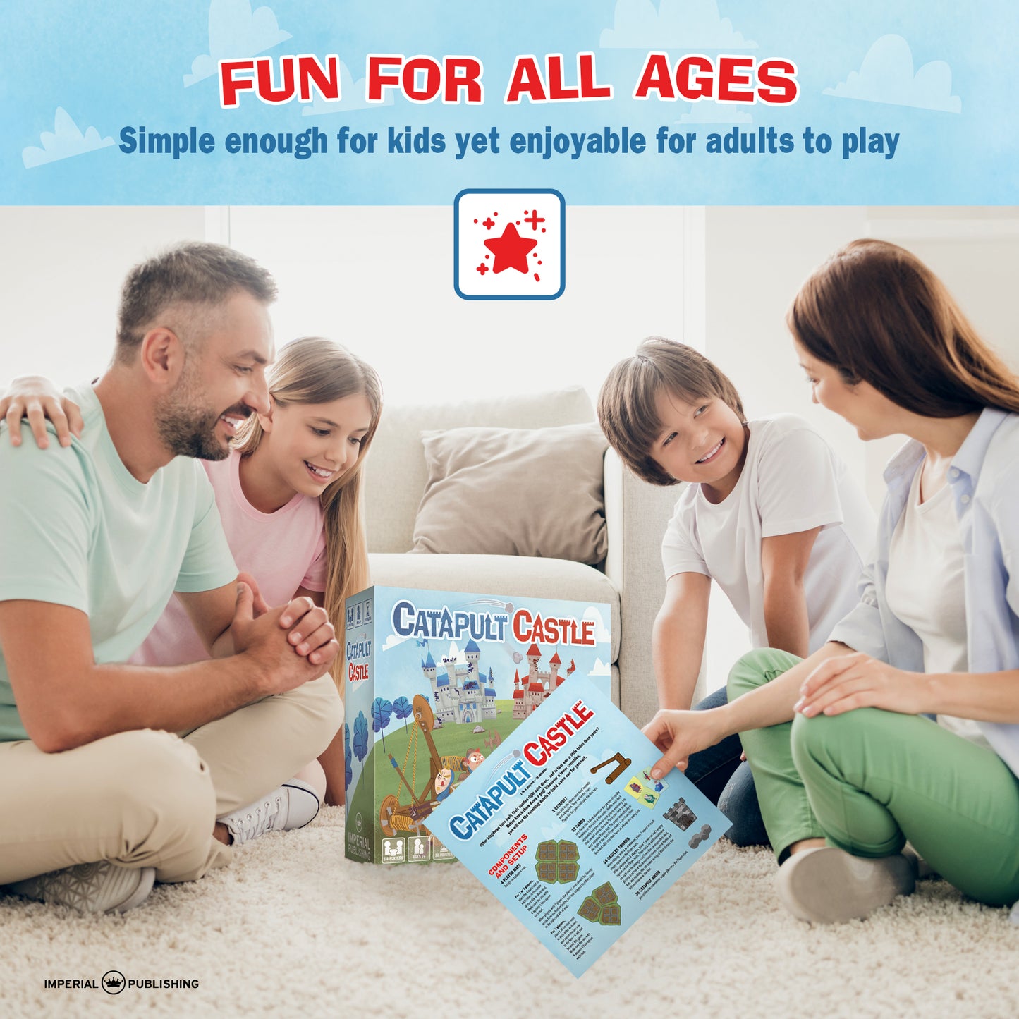 Catapult Castle 1-4 Player Midevil Dexterity Game